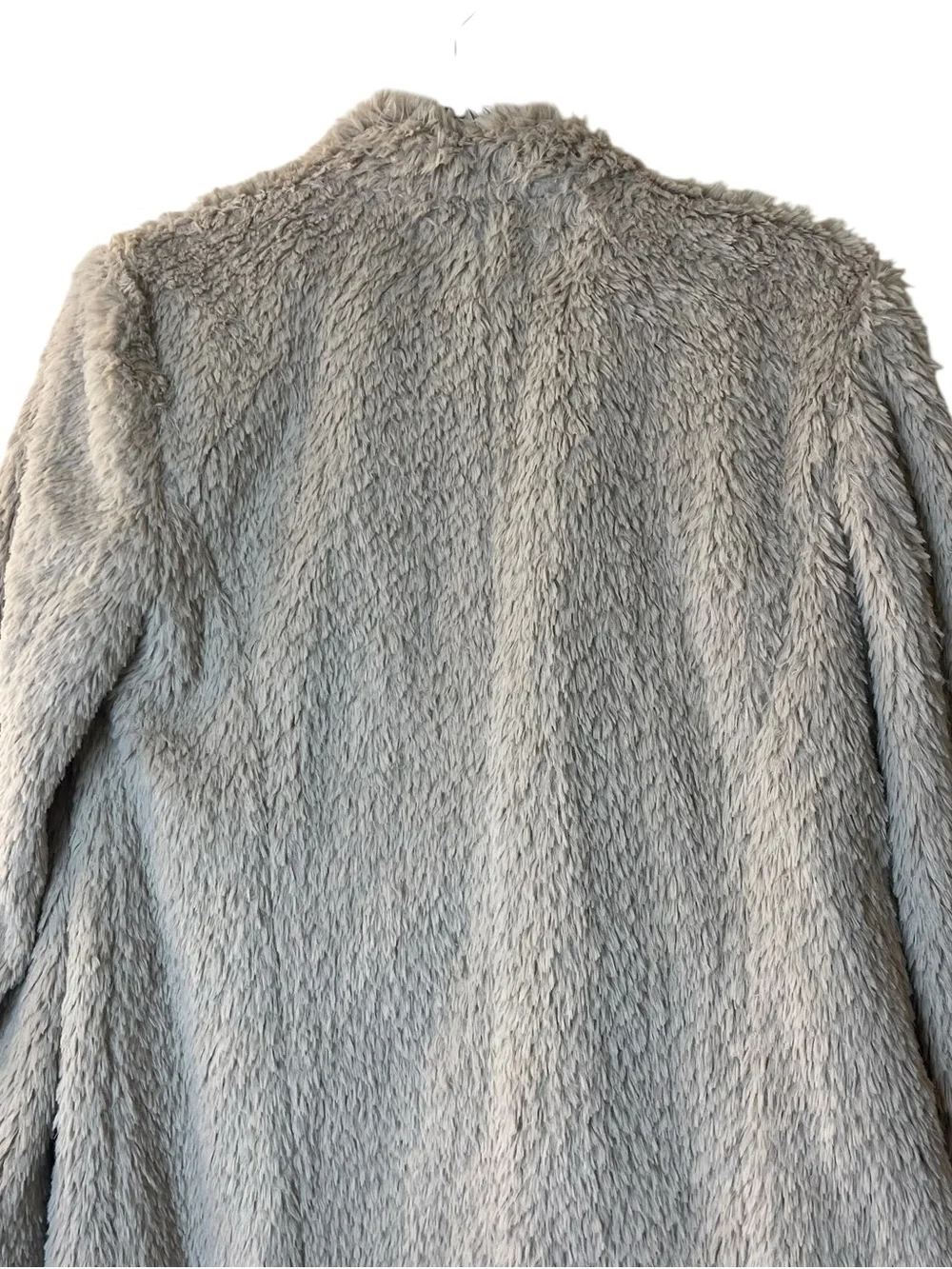 Kenneth Cole Cozy Faux Teddy Coat in Light Gray Sz S